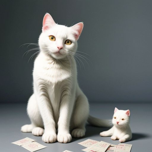 Mèo trắng và những con số may mắn
